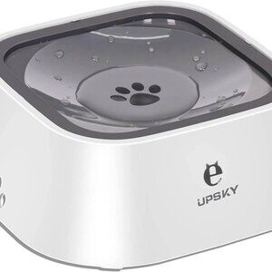 No-Spill Pet Water Bowl, Slow Water Feeder, No-Slip Pet Water Dispenser 35oz Fee